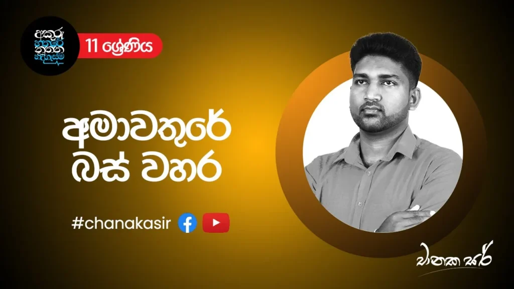 අමාවතුරේ බස් වහර | Grade 11 Sinhala